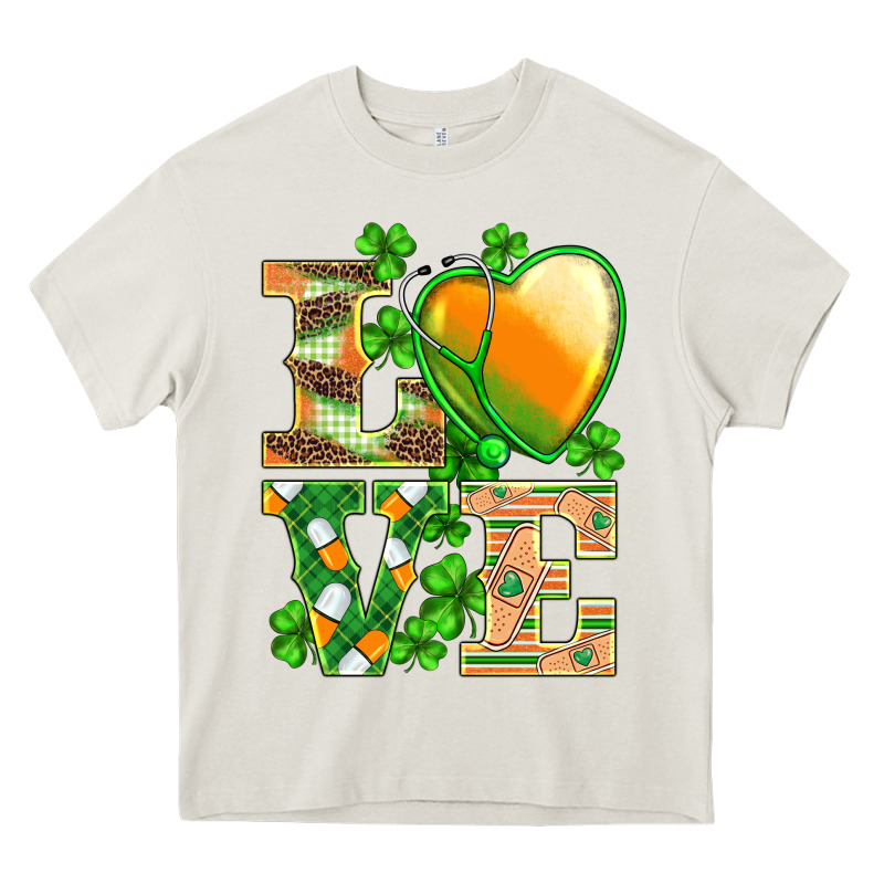 St.patricks Nurse Love Heart Stethoscope Heavy Core Tee by BarkalooDesign | Teevron