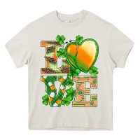 Cream st.patricks nurse love heart stethoscope Heavy Core Tee - BarkalooDesign
