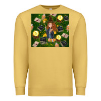 Antique Gold wizard girl with magic Premium Sweatshirt - TumblerDesignByShophia