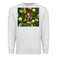 Oatmeal Heather wizard girl with magic Premium Sweatshirt - TumblerDesignByShophia