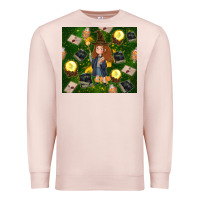 Pale Pink wizard girl with magic Premium Sweatshirt - TumblerDesignByShophia