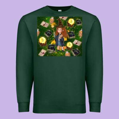 Wizard Girl With Magic Premium Sweatshirt Designed By Tumblerdesignbyshophia