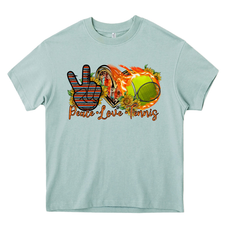 Peace Love Tennis Heavy Core Tee by RacoonDesign | Teevron