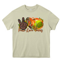 Mossy peace love tennis Heavy Core Tee - RacoonDesign