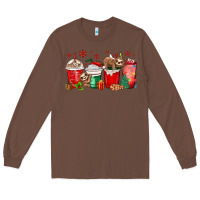 Chestnut christmas sloth coffee cups Long Sleeve Tee - MaliasSmallBusiness