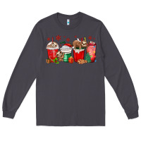 Smoke christmas sloth coffee cups Long Sleeve Tee - MaliasSmallBusiness
