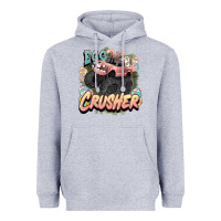 Heather Grey Egg crusher Easter truck Easter Day Heavyweight Hoodie - HowdyJamesFarm