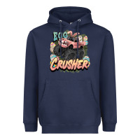 Navy Egg crusher Easter truck Easter Day Heavyweight Hoodie - HowdyJamesFarm