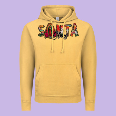 Santa Claus Lady Of Guadalupe Vintage Hoodie Designed By Jasminsmagicworld