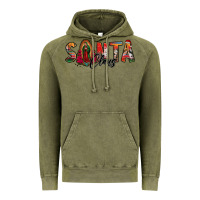 Vintage Olive santa claus lady of guadalupe Vintage Hoodie - Jasminsmagicworld