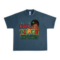 Midnight Navy i am black history black girl Urban Heavy Tee - MaliasSmallBusiness