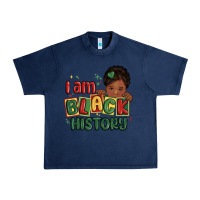 Navy i am black history black girl Urban Heavy Tee - MaliasSmallBusiness