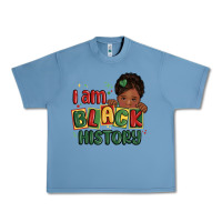 Pebble Blue i am black history black girl Urban Heavy Tee - MaliasSmallBusiness