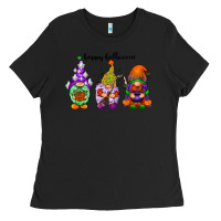 Black happy halloween gnomes black Ladies Tee - RacoonDesign
