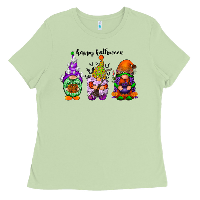Happy Halloween Gnomes Black Ladies Tee by RacoonDesign | Teevron