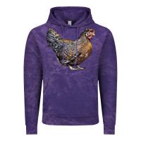 Cloud Purple Cream Legbar Chicken Vintage Hoodie - LillyAllenDesigns