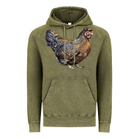 Vintage Olive Cream Legbar Chicken Vintage Hoodie - LillyAllenDesigns