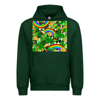Forest Green St. Patrick's Day Urban Hoodie - FaDigitalArtStudio