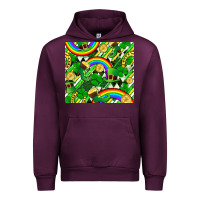 Mauve Wine St. Patrick's Day Urban Hoodie - FaDigitalArtStudio