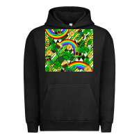 Pigment Black St. Patrick's Day Urban Hoodie - FaDigitalArtStudio