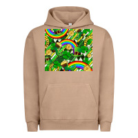 Pigment Burro St. Patrick's Day Urban Hoodie - FaDigitalArtStudio