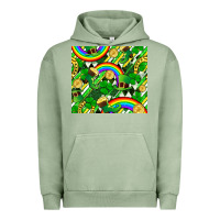 Pigment Oil Green St. Patrick's Day Urban Hoodie - FaDigitalArtStudio