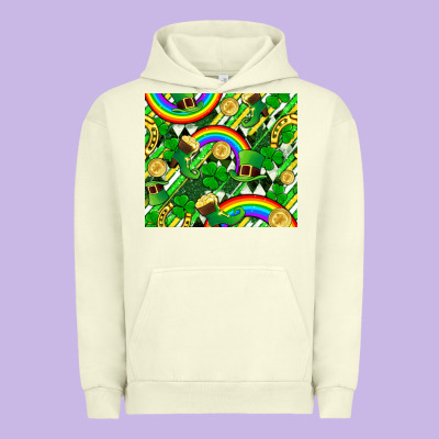 St. Patrick's Day Urban Hoodie Designed By Fadigitalartstudio