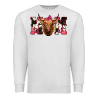 Oatmeal Heather Western Highland Cow mom Premium Sweatshirt - HowdyJamesFarm