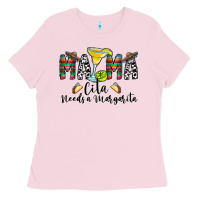 Bubblegum Pink Mama Cita Needs a Margarita Ladies Tee - CowhideDigitalArt