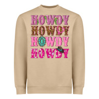 Mushroom pink howdy howdy howdy Heavyweight Sweatshirt - NancyCooperArtShop