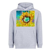 Heather Grey sparkling sunflower Heavyweight Hoodie - TumblerDesignByShophia