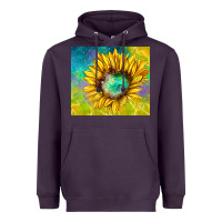 Plum sparkling sunflower Heavyweight Hoodie - TumblerDesignByShophia