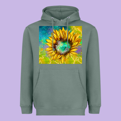 Sparkling Sunflower Heavyweight Hoodie Designed By Tumblerdesignbyshophia
