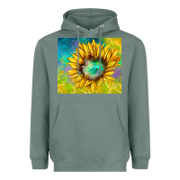 Sage sparkling sunflower Heavyweight Hoodie - TumblerDesignByShophia