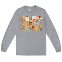 Heather Grey nurse Long Sleeve Tee - MaliasSmallBusiness