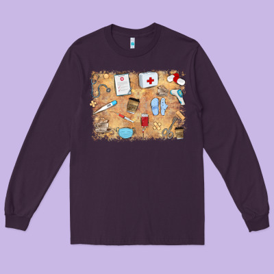 Nurse Long Sleeve Tee Designed By Maliassmallbusiness