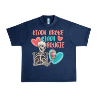 Navy kinda broke kinda bougie Urban Heavy Tee - MaliasSmallBusiness