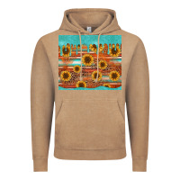 Vintage Coffee turquoise leopard distressed serape background tumbler Vintage Hoodie - Jasminsmagicworld
