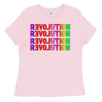Bubblegum Pink lgbtq revolution Ladies Tee - HRA Design Shop
