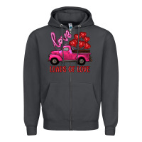 Smoke valentine's day loads of love turck with balloons Zipper Hoodie - RanaPortraitStore