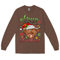 Chestnut merry christmas cow Long Sleeve Tee - MaliasSmallBusiness