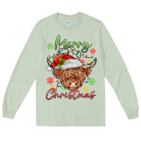 Matcha merry christmas cow Long Sleeve Tee - MaliasSmallBusiness