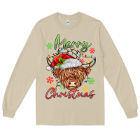Mushroom merry christmas cow Long Sleeve Tee - MaliasSmallBusiness