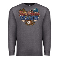 Charcoal Heather Touchdown season Baseball Premium Sweatshirt - HowdyJamesFarm