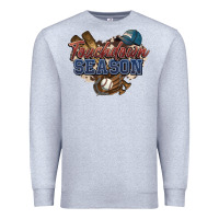 Heather Grey Touchdown season Baseball Premium Sweatshirt - HowdyJamesFarm