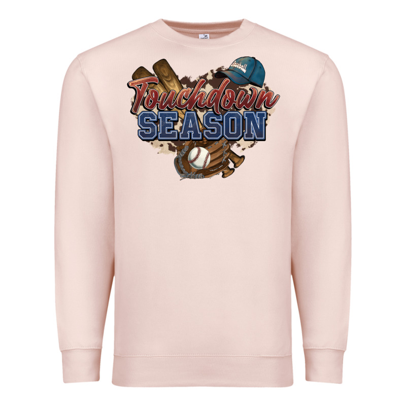 Touchdown Season Baseball Premium Sweatshirt by HowdyJamesFarm | Teevron