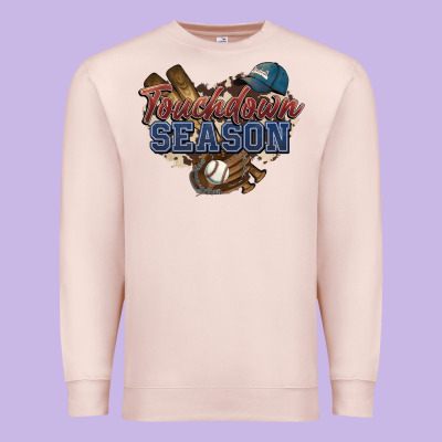 Touchdown Season Baseball Premium Sweatshirt Designed By Howdyjamesfarm