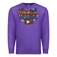 Purple Touchdown season Baseball Premium Sweatshirt - HowdyJamesFarm