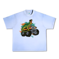 Grape Ice monster truck and t rex dinosaur Urban Heavy Tee - MaliasSmallBusiness