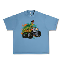Pebble Blue monster truck and t rex dinosaur Urban Heavy Tee - MaliasSmallBusiness
